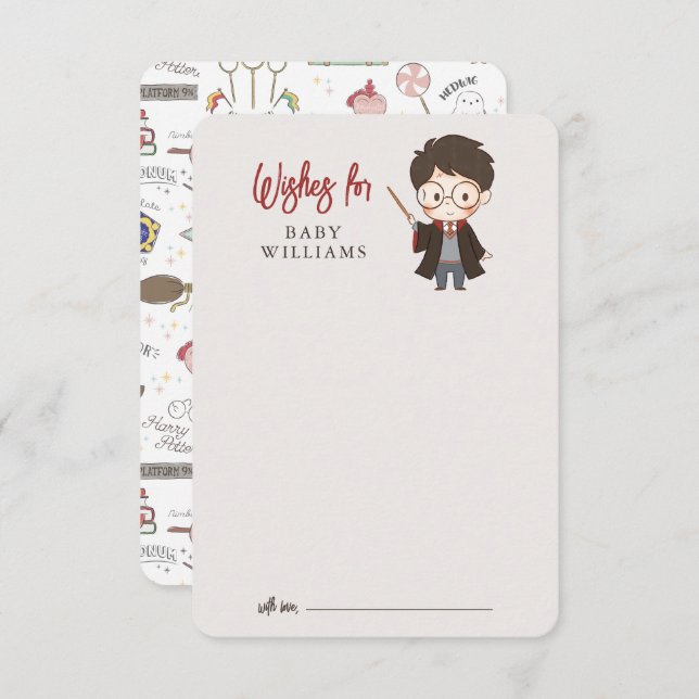 Simple Harry Potter Baby Shower Enclosure Card (Front/Back)