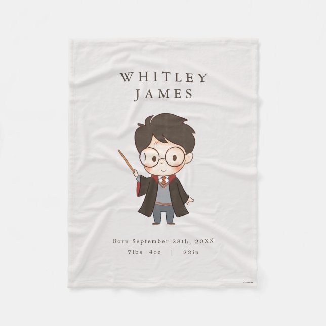 Simple Harry Potter Baby Shower Fleece Blanket (Front)