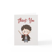 Simple Harry Potter Baby Shower Thank You Card