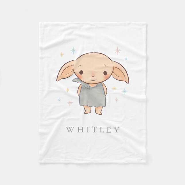 Simple Harry Potter - Dobby Baby Shower Fleece Blanket (Front)