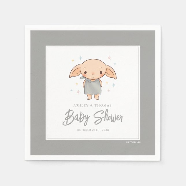 Simple Harry Potter - Dobby Baby Shower Napkin (Front)