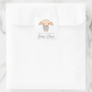 Simple Harry Potter - Dobby Baby Shower Square Sticker
