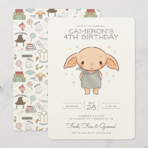 Simple Harry Potter - Dobby Birthday Invitation