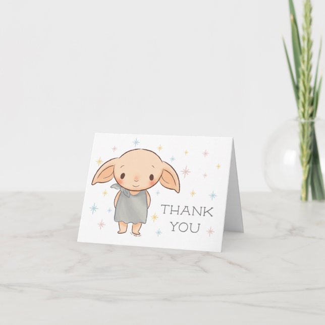 Simple Harry Potter - Dobby Birthday Thank You Card (Front)