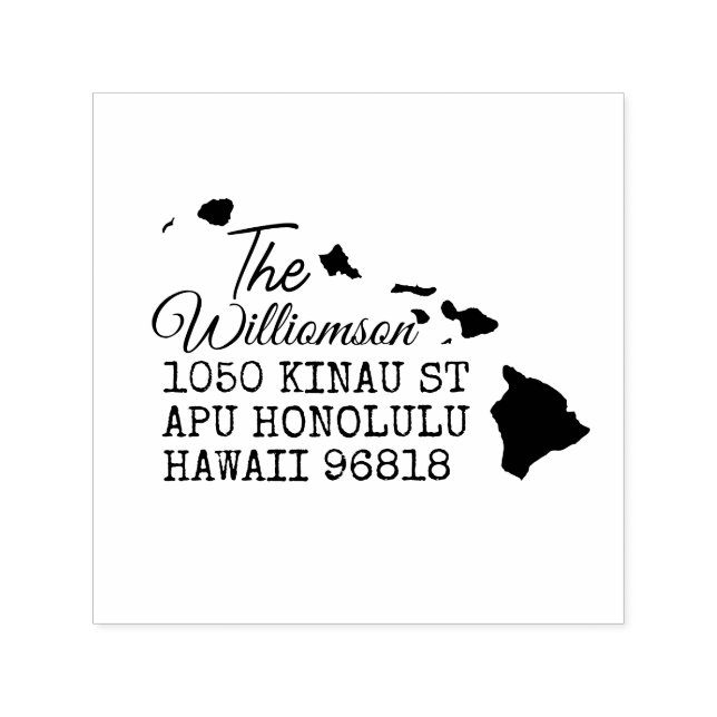 Simple Hawaii Return Address Stamp (Design)
