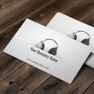 Simple Headphone Music Business Card