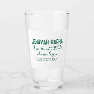 Simple Healing Faith God's Name White Minimalist Glass