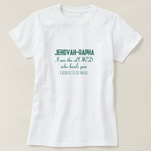 Simple Healing Faith God's Name White Minimalist T-Shirt