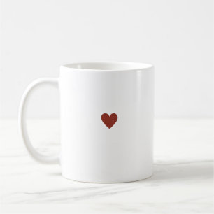 Simple Heart Burgundy Maroon Modern Minimal Chic Coffee Mug