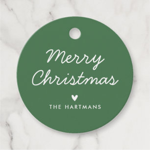 Simple Heart Custom Colour Christmas Gift Tags