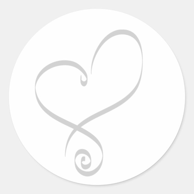 Simple Heart For Envelopes Classic Round Sticker (Front)