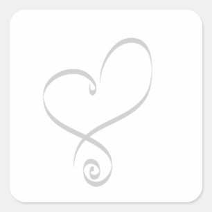 Simple Heart For Envelopes Square Sticker
