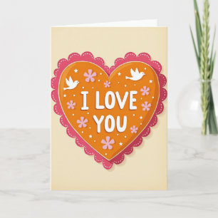 Simple Heart I Love You Card