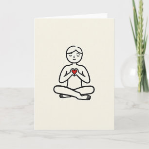 Simple Heart Meditation Card