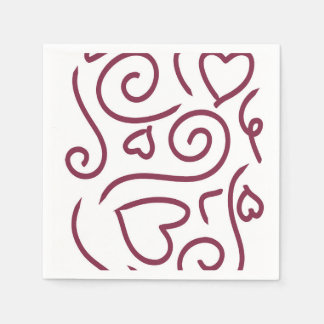 Simple Heart Pattern Napkin