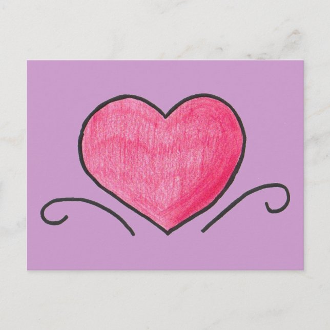 Simple heart postcard (Front)