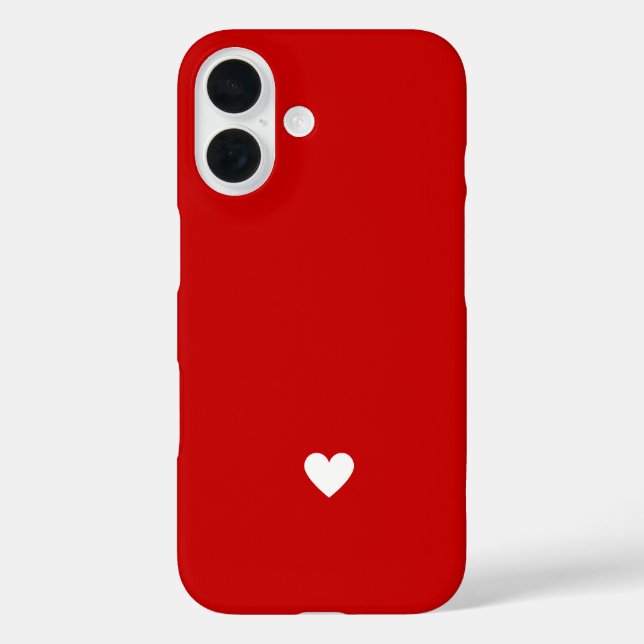Simple Heart Red Modern Love Minimal Classic Chic Case-Mate iPhone Case (Back)