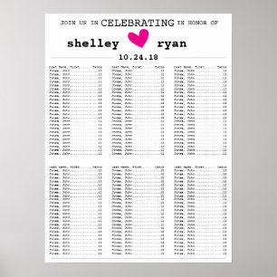 Simple Heart Seating Chart