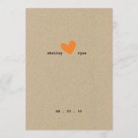 Simple Heart Wedding Invitation