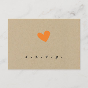 Simple Heart Wedding RSVP Card