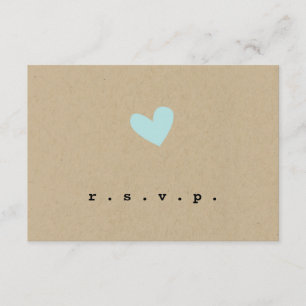 Simple Heart Wedding RSVP Card