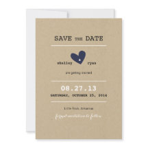 Simple Heart Wedding Save the Date