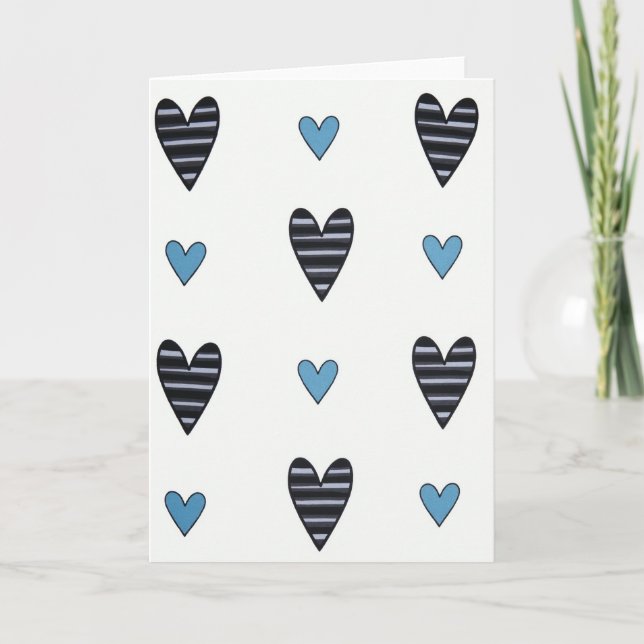 Simple Hearts Design Card (Front)