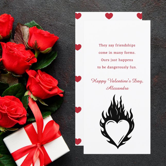 Simple Hearts Funny Best Friends Valentines Card (Creator Uploaded)