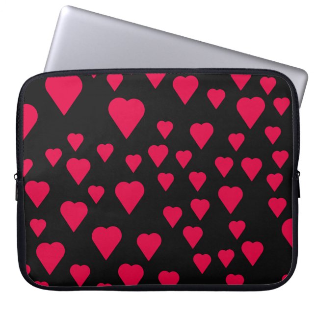 Simple hearts seamless pattern. Valentines day bac Laptop Sleeve (Front)