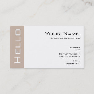 Simple Hello Business card