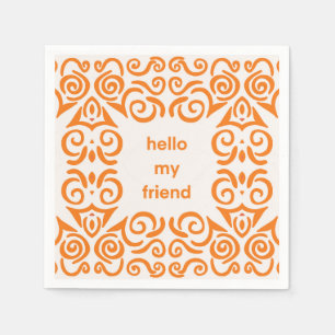 Simple Hello My Friend Napkin