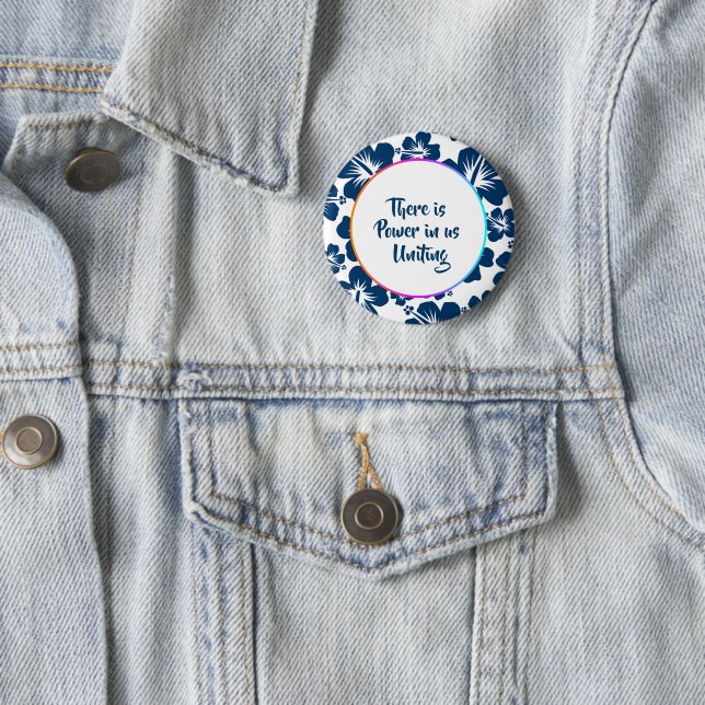 Simple Heritage Floral Celebration Button (In Situ)
