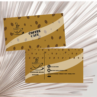 Simple high -end coffee house business card