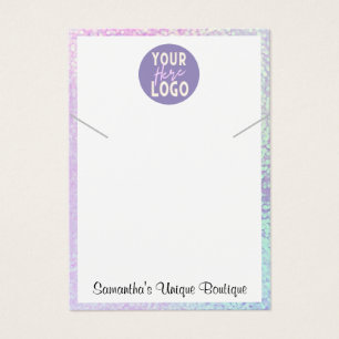 Simple Holder Necklace Display Logo Holographic