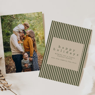 Simple Holiday Card with Photo