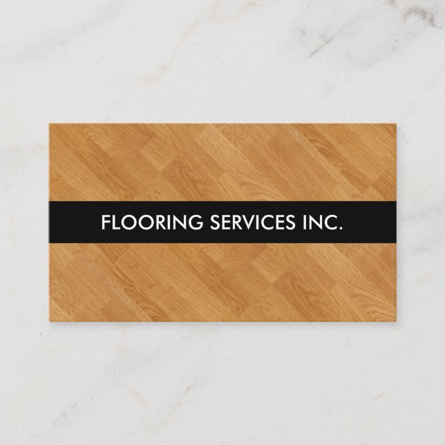 Simple Home Flooring Services Business Cards (Front)