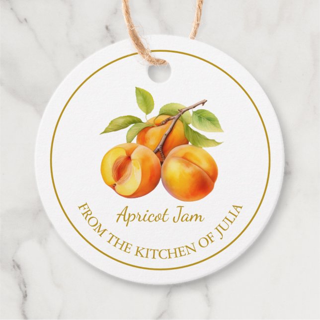 Simple Homemade Apricot Jam Hang Tag l White (Front)