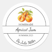 Simple Homemade Apricot Jam Label