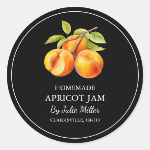 Simple Homemade Apricot Jam Label