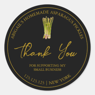Simple Homemade Asparagus Pickle Thank You Label