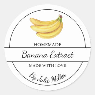 Simple Homemade Banana Extract Label