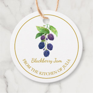 Simple Homemade Blackberry Jam Hang Tag White