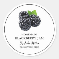 Simple Homemade Blackberry Jam Label