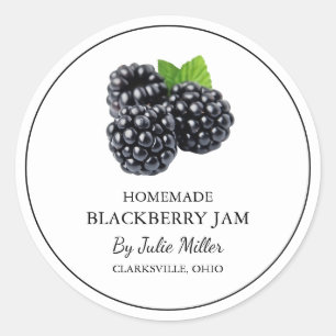 Simple Homemade Blackberry Jam  Label