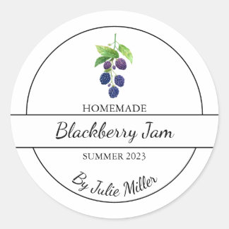 Simple Homemade Blackberry Jam Label