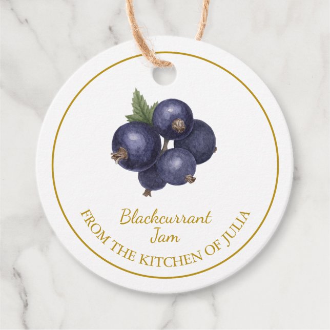 Simple Homemade Blackcurrant Jam Hang Tag (Front)