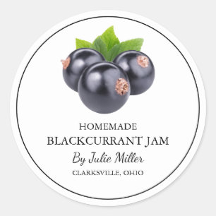 Simple Homemade Blackcurrant Jam Label
