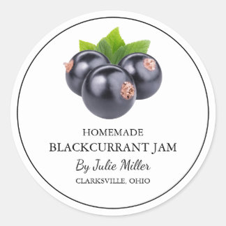 Simple Homemade Blackcurrant Jam Label