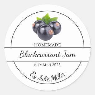 Simple Homemade Blackcurrant Jam Label
