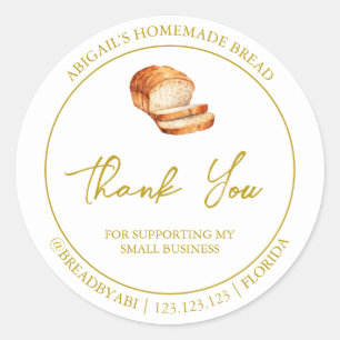 Simple Homemade Bread Thank You Label